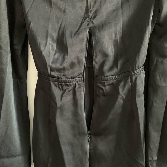 Show Me Your Mumu Wrap Black Sheen Satin Romper - Picture 13 of 15